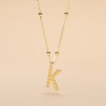 Collier Plaqu&eacute; Or Jaune Lettra - Colliers fantaisie Femme | Marc Orian