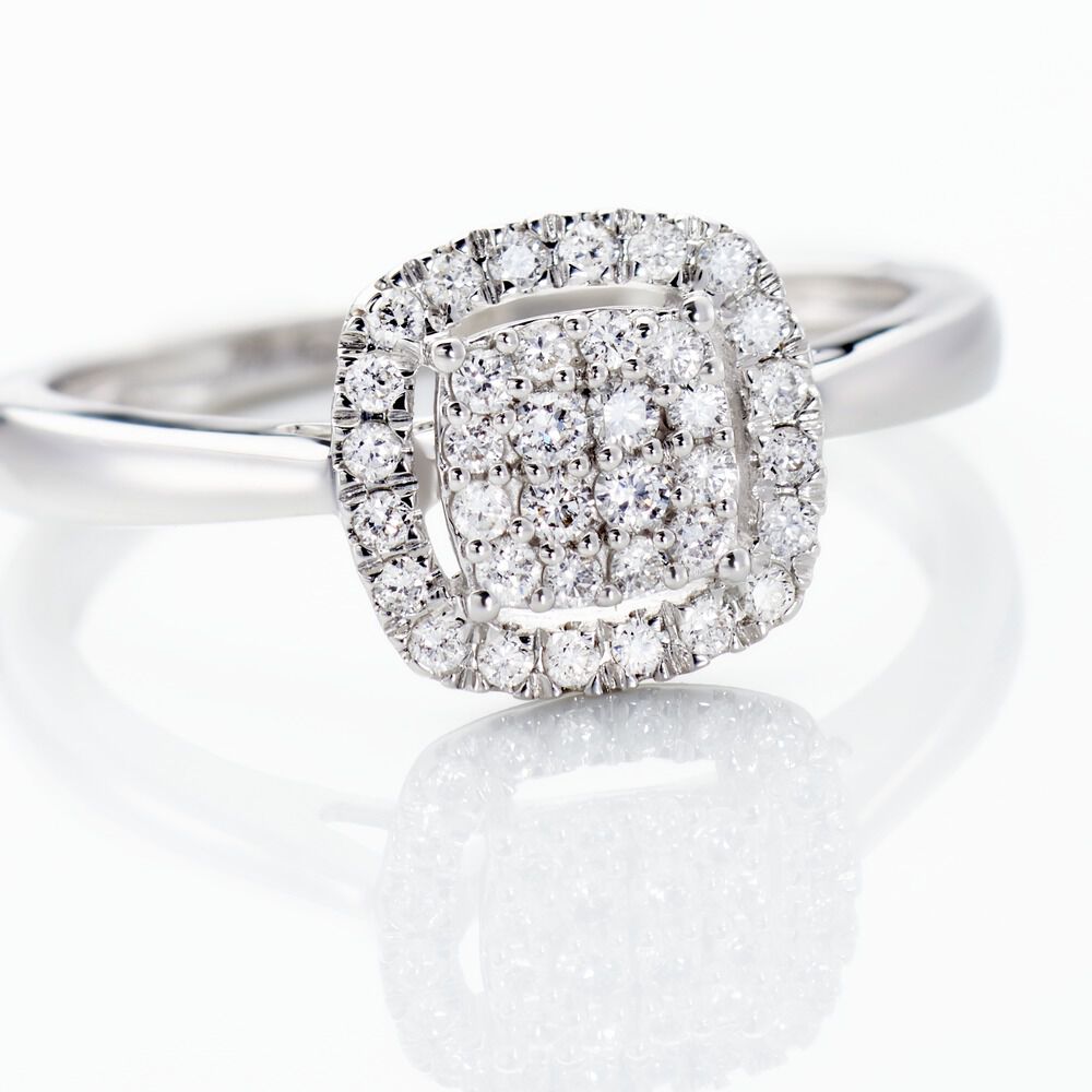 Bague Or Blanc Naveen Diamants Synth&eacute;tiques - Bagues avec pierre Femme | Marc Orian