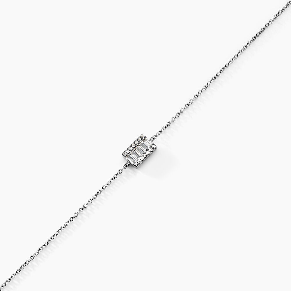 Bracelet Baroque Party Argent Blanc Oxyde De Zirconium - Bracelets chaînes Femme | Marc Orian