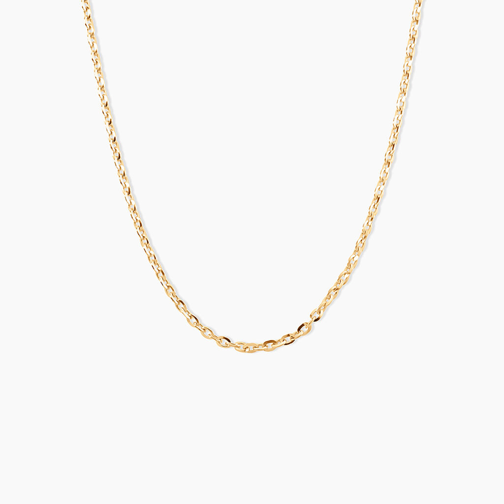 Cha&icirc;ne Igoa Maille For&ccedil;at Diamantee Or Jaune - Chaines Femme | Marc Orian