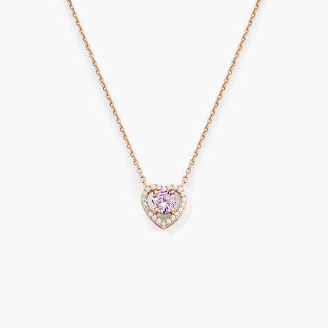 Collier Suzon Argent Rose Oxyde De Zirconium - Colliers avec pierres Femme | Marc Orian