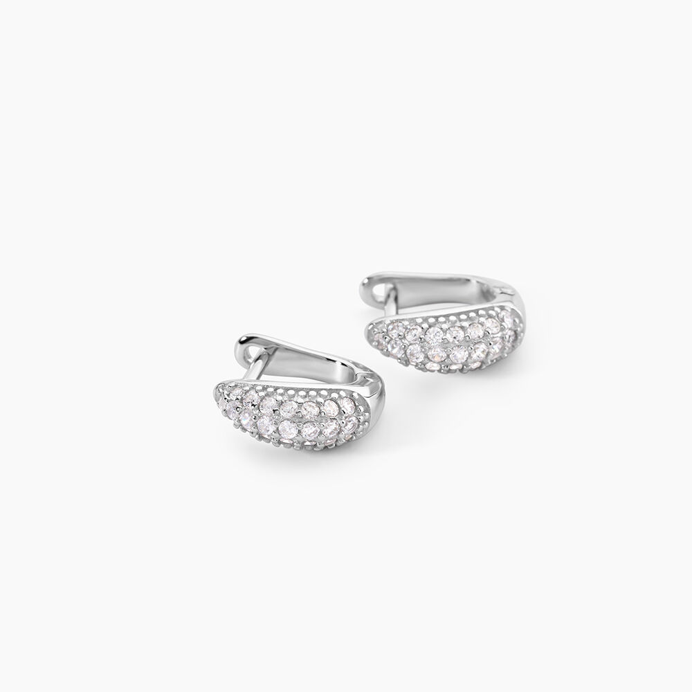 Cr&eacute;oles Madame Argent Blanc Oxyde De Zirconium - Cr&eacute;oles Femme | Marc Orian