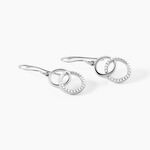 Boucles D'oreilles Pendantes Isabel Argent Blanc Oxyde De Zirconium - Pendantes Femme | Marc Orian