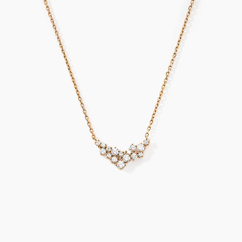 Collier Doline Plaqu&eacute; Or Dor&eacute; Oxyde De Zirconium - Colliers avec pierres Femme | Marc Orian