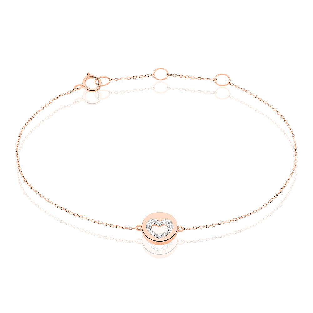 Bracelet Rosalina Or Rose Diamant - Bracelets Medailles Femme | Marc Orian