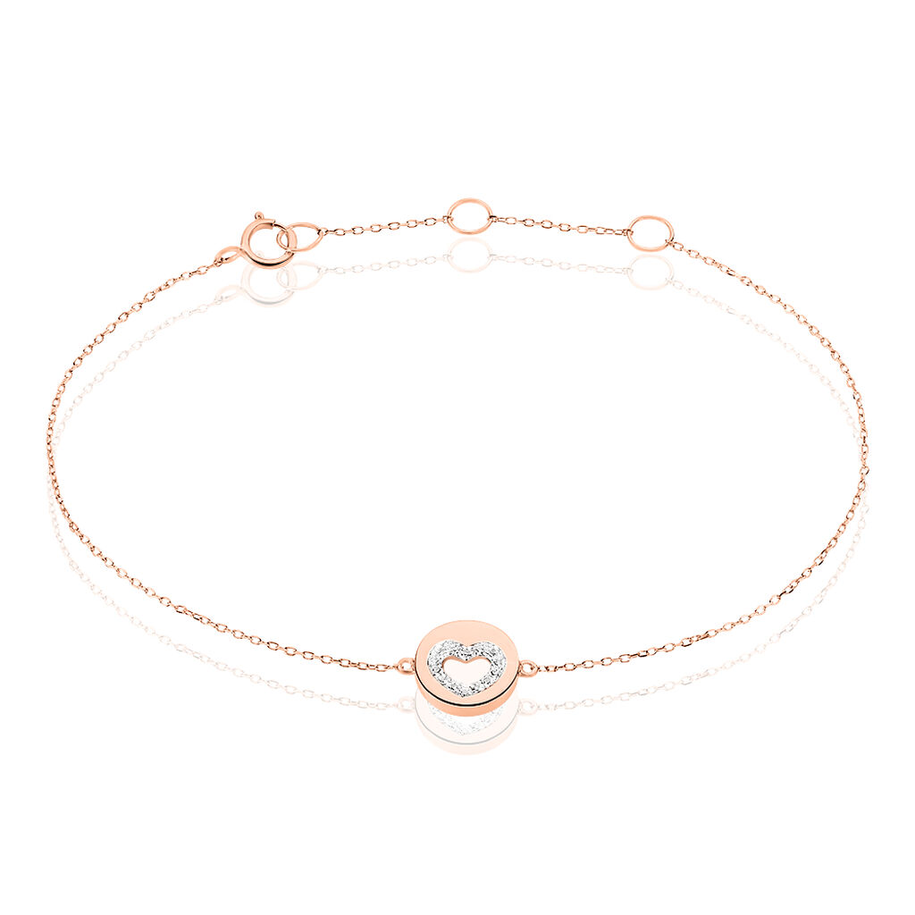 Bracelet Rosalina Or Rose Diamant - Bracelets Medailles Femme | Marc Orian