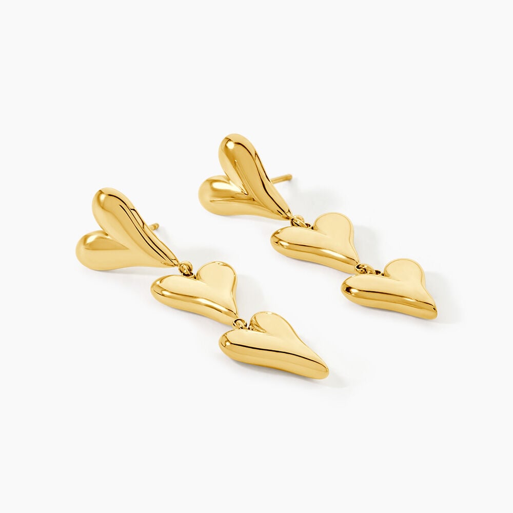 Boucles D'Oreilles Pendantes Suzan Acier Jaune - Pendantes Femme | Marc Orian