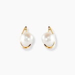 Boucles D'oreilles Pendantes Isaure Or Jaune Perle De Culture - Boucles d'oreilles mariage Femme | Marc Orian