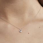 Collier Purete Or Blanc Diamant - Colliers avec pierres Femme | Marc Orian