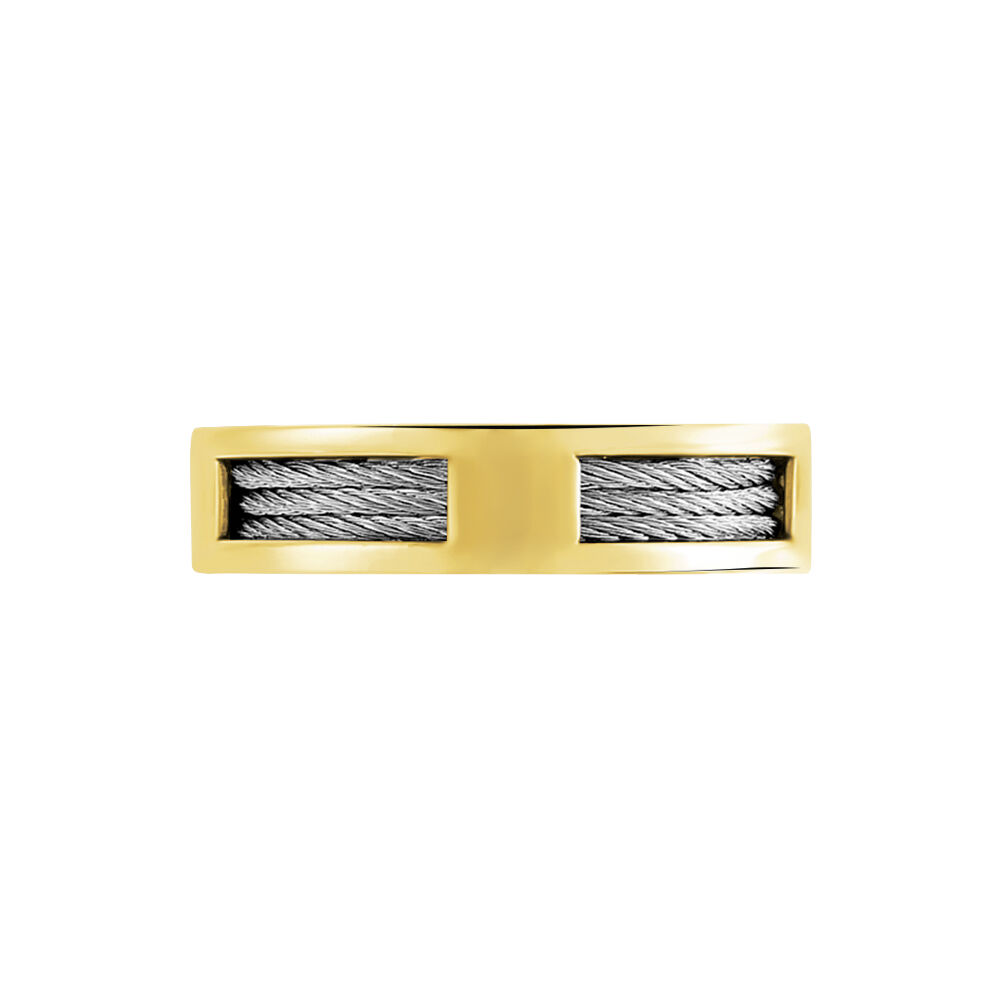 Bague Phebus Him Classique Acier Jaune - Bagues dorées Homme | Marc Orian
