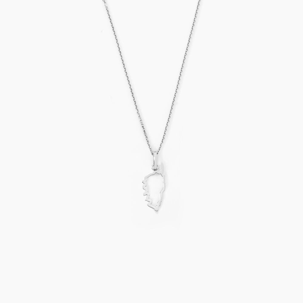 Pendentif Corsica Or Blanc - Pendentifs Famille | Marc Orian