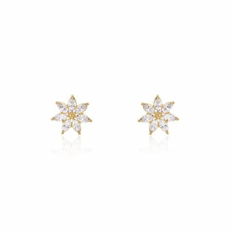 Boucles D'oreilles Puces Mia Plaqu&eacute; Or Dor&eacute; Oxyde De Zirconium - Puces Femme | Marc Orian