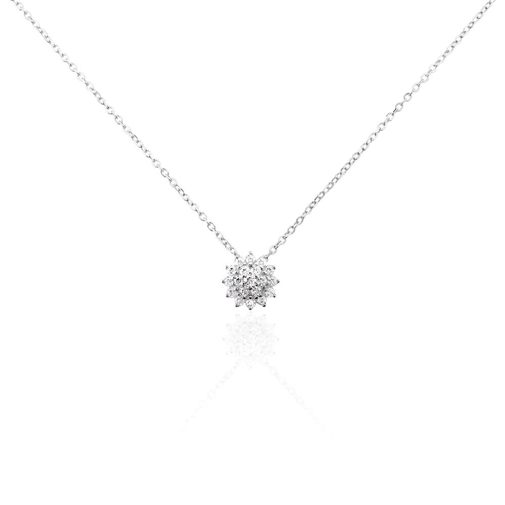 Collier Argent Blanc Maximille Oxydes De Zirconium - Colliers avec pierres Femme | Marc Orian