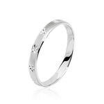 Alliance Pricilia Ruban Plat Or Blanc - Alliances duo Unisex | Marc Orian