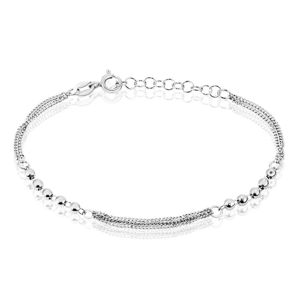 Bracelet Melodie Argent Blanc - Bracelets chaînes Femme | Marc Orian