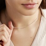 Cha&icirc;ne Claudine Maille For&ccedil;at Argent Blanc - Colliers fantaisie Femme | Marc Orian