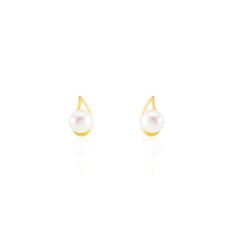 Boucles D'oreilles Pendantes Isaure Or Jaune Perle De Culture - Pendantes Femme | Marc Orian