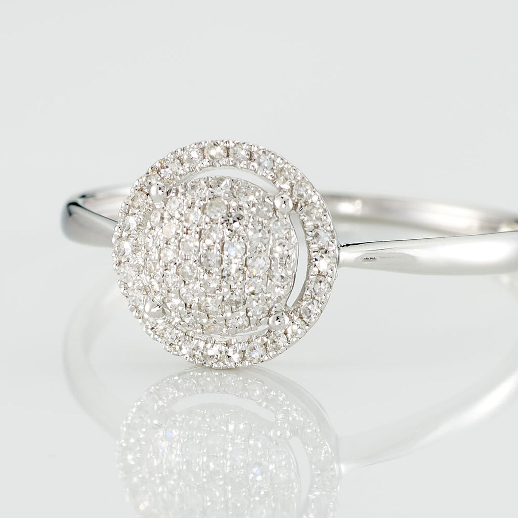 Bague Soleil D'hiver Or Blanc Diamant Divers - Bagues Femme | Marc Orian