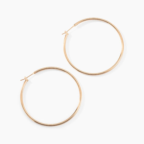 Cr&eacute;oles Ada Lisse Plaqu&eacute; Or Jaune - Cr&eacute;oles Femme | Marc Orian