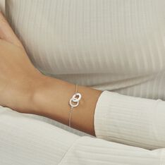 Bracelet Dina Argent Blanc Céramique Et Oxyde De Zirconium - Bracelets chaînes Femme | Marc Orian
