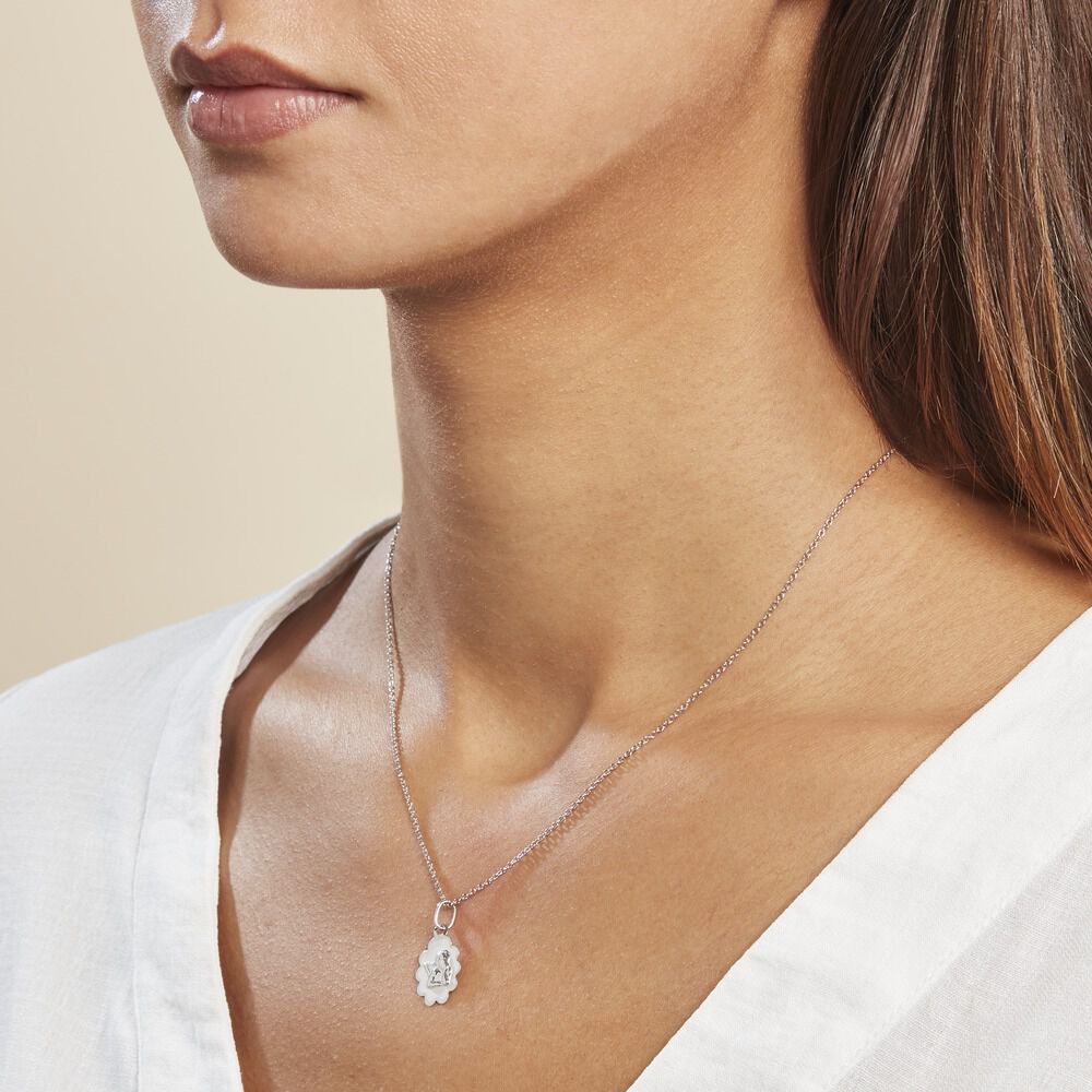 Pendentif Ange Nuage Or Blanc - Bijoux personnalisés Famille | Marc Orian