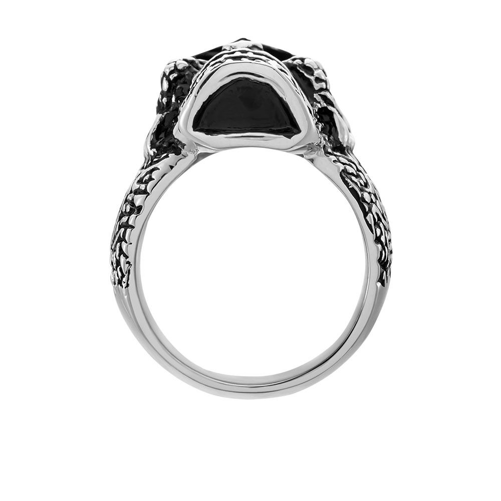 Bague Acier Blanc Et Noir Valentik - Bagues grosses Homme | Marc Orian
