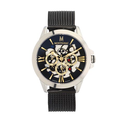 Montre Montignac Round Noir - Montres étanches Homme | Marc Orian
