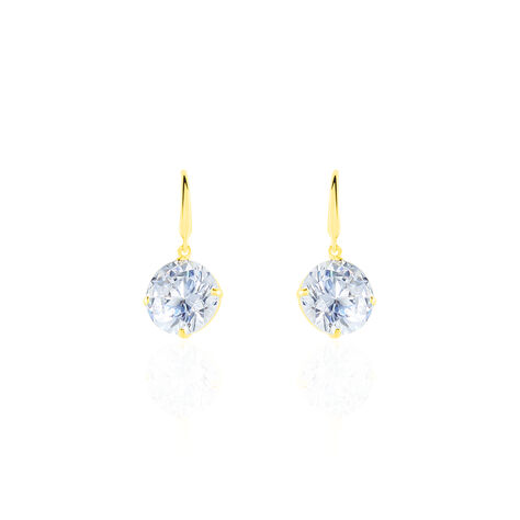 Boucles D'oreilles Pendantes Oxyde Rond Or Jaune Oxyde De Zirconium - Boucles d'oreilles Pendantes Femme | Marc Orian