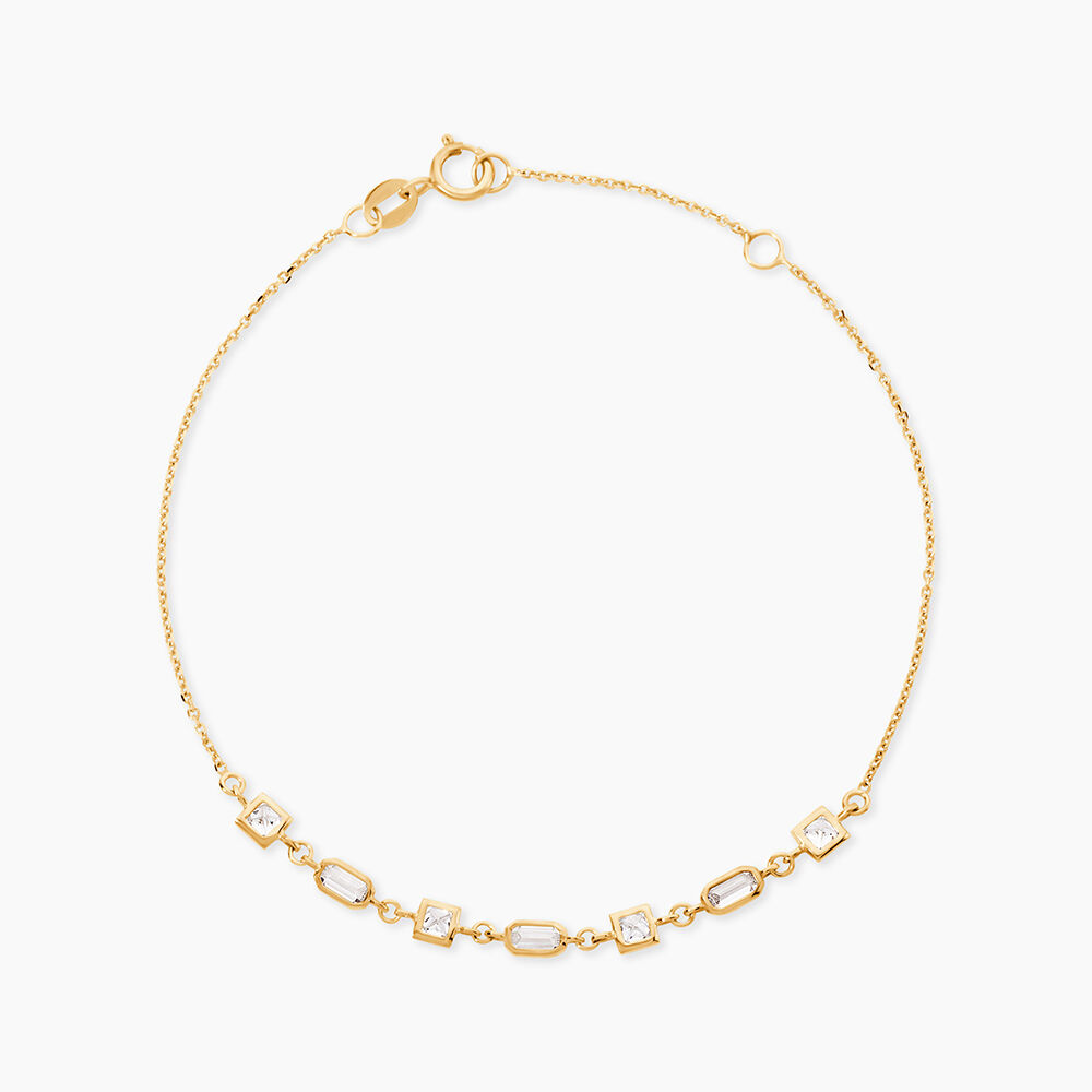 Bracelet Or Jaune Mercy Oxyde De Zirconium - Bracelets cha&icirc;nes Femme | Marc Orian
