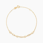 Bracelet Or Jaune Mercy Oxyde De Zirconium - Bracelets cha&icirc;nes Femme | Marc Orian