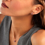 Boucles D'oreilles Puces Argent Rose Avalon Oxyde De Zirconium - Puces Femme | Marc Orian