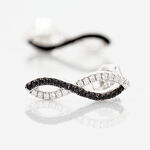 Boucles D'oreilles Argent Blanc Prudentia Oxyde De Zirconium - Puces Femme | Marc Orian