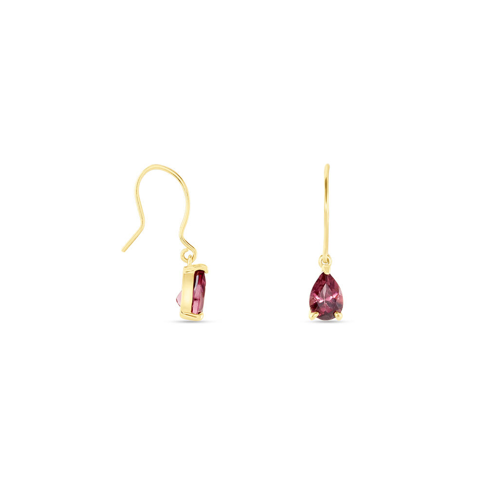 Boucles D'oreilles Puces Rhodolite Fever Or Jaune Rhodolite - Pendantes Femme | Marc Orian