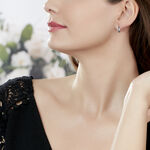 Boucles D'oreilles Puces Melinda Or Blanc Diamant - Puces Femme | Marc Orian