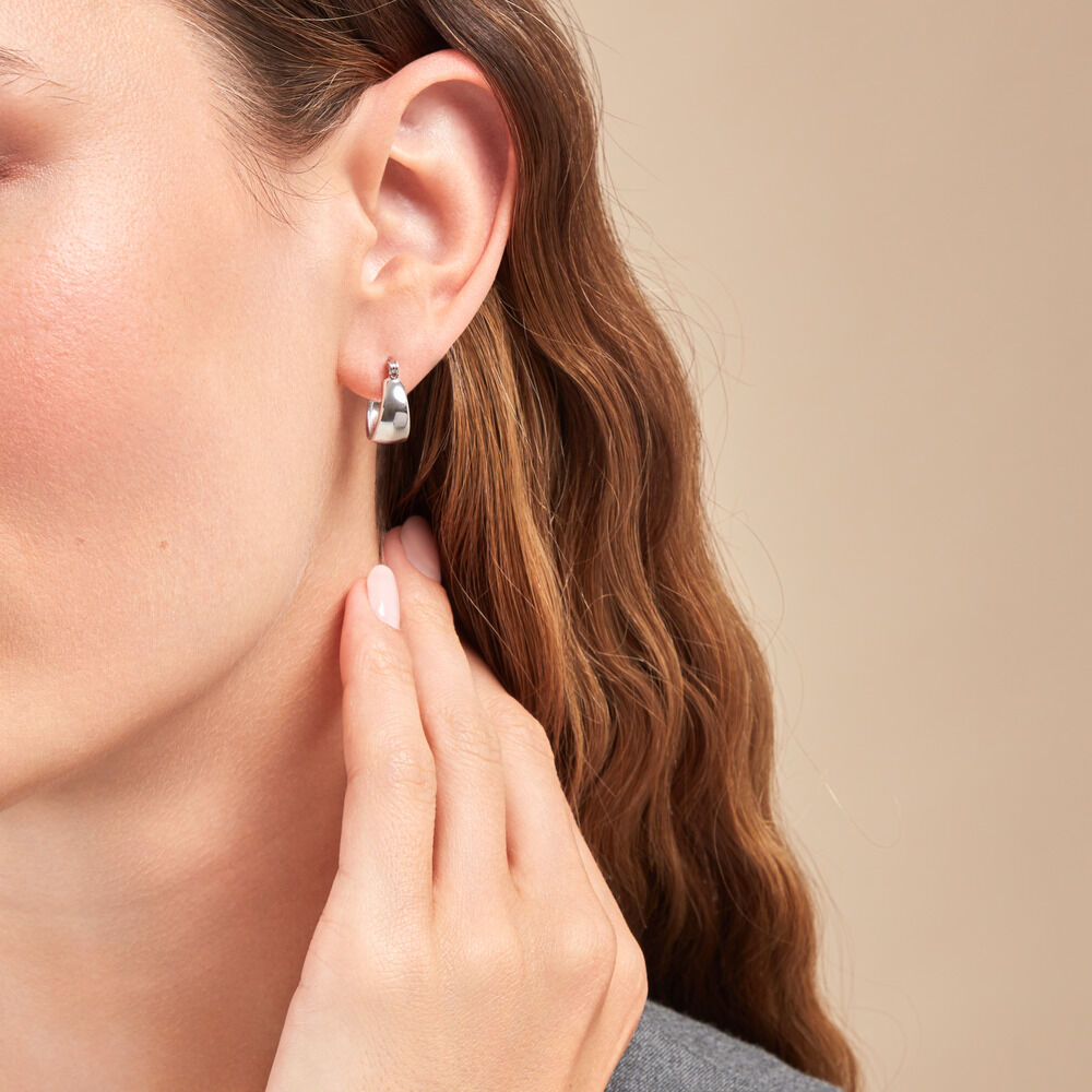 Créoles Suliac Argent Blanc - Créoles Femme | Marc Orian