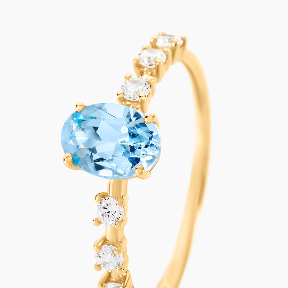 Bague Mahendra Or Jaune Topaze Oxyde De Zirconium - Bagues pierres fines Femme | Marc Orian