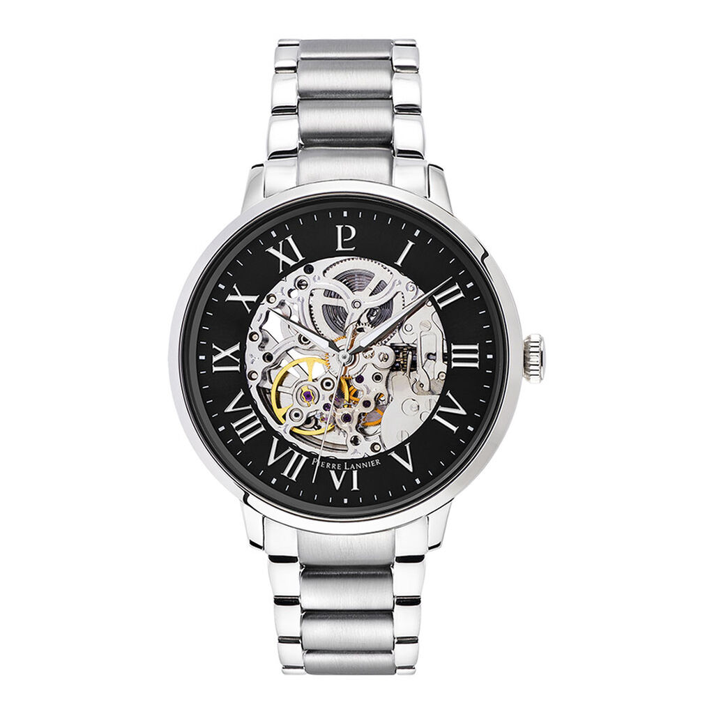 Montre Pierre Lannier Collection Automatique 42 Noir - Montres automatiques Homme | Marc Orian