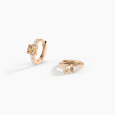 Créoles Gregh Argent Rose Oxyde De Zirconium - Créoles Femme | Marc Orian