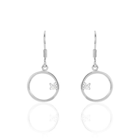 Boucles D'oreilles Pendantes Anas Argent Blanc Oxyde De Zirconium - Pendantes Femme | Marc Orian