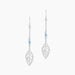 Boucles D'oreilles Pendantes Grethel Argent Blanc Turquoise - Pendantes Femme | Marc Orian