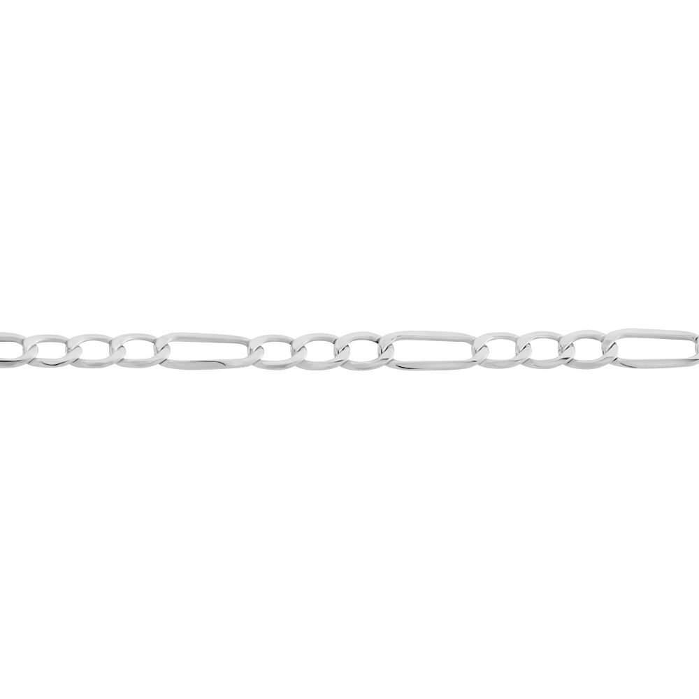 Bracelet Or Blanc Maille Alternée 1/3 - Bracelets mailles Femme | Marc Orian