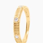 Bague Teofila Argent Dor&eacute; A L'Or 750/1000 Oxyde De Zirconium - Bagues avec pierre Femme | Marc Orian
