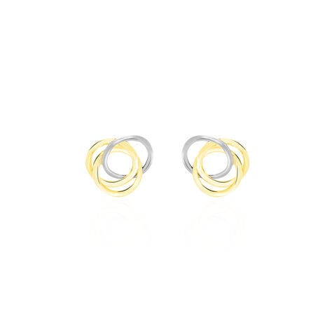 Boucles D'oreilles Puces Edmee Cercle Or Bicolore - Puces Femme | Marc Orian