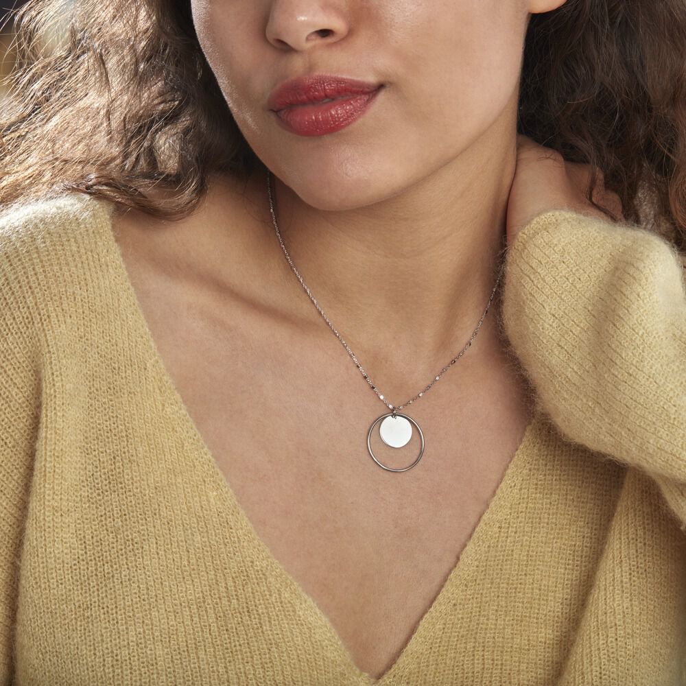 Collier Argent Blanc Ortensia - Colliers Femme | Marc Orian