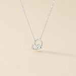 Collier Eliana Or Blanc Topaze Et Oxyde De Zirconium - Colliers avec pierres Femme | Marc Orian