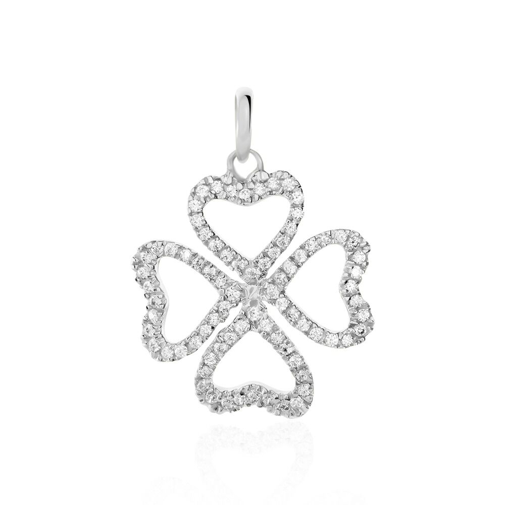 Pendentif Daiki Or Blanc Oxyde De Zirconium - Pendentifs Femme | Marc Orian