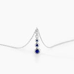 Collier Josephine Or Blanc Saphir Et Diamant - Colliers avec pierres Femme | Marc Orian