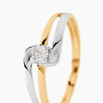 Bague Nesryne Or Bicolore Oxyde De Zirconium - Solitaires Femme | Marc Orian
