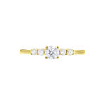 Bague Solitaire Accompagn&eacute; Or Jaune Antonette Oxyde De Zirconium - Solitaires Femme | Marc Orian