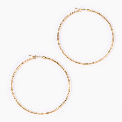 Cr&eacute;oles Anusha Plaqu&eacute; Or Jaune - Grosses cr&eacute;oles Femme | Marc Orian